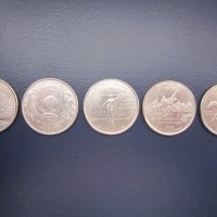 Първите 5 двадесет и пет центови монети от серията ”50 щата на Америка“ 1999г., снимка 1 - Нумизматика и бонистика - 41840046