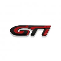 GTI емблема Black - Red, снимка 1 - Аксесоари и консумативи - 35723970