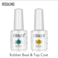 Комплект каучукови База и Топ ROSALIND 15 мл / Rubber Base и Top, снимка 1 - Продукти за маникюр - 36205930