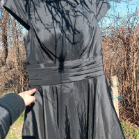 рокля от тафта в черно с/М 39лв, снимка 3 - Рокли - 44599215