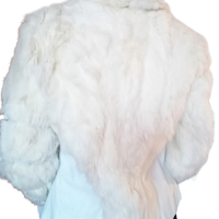 Бяло кожухче от естествена козина, снимка 4 - Якета - 44700370
