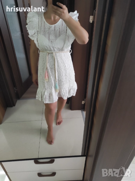 Рокля дантела с колан, снимка 1