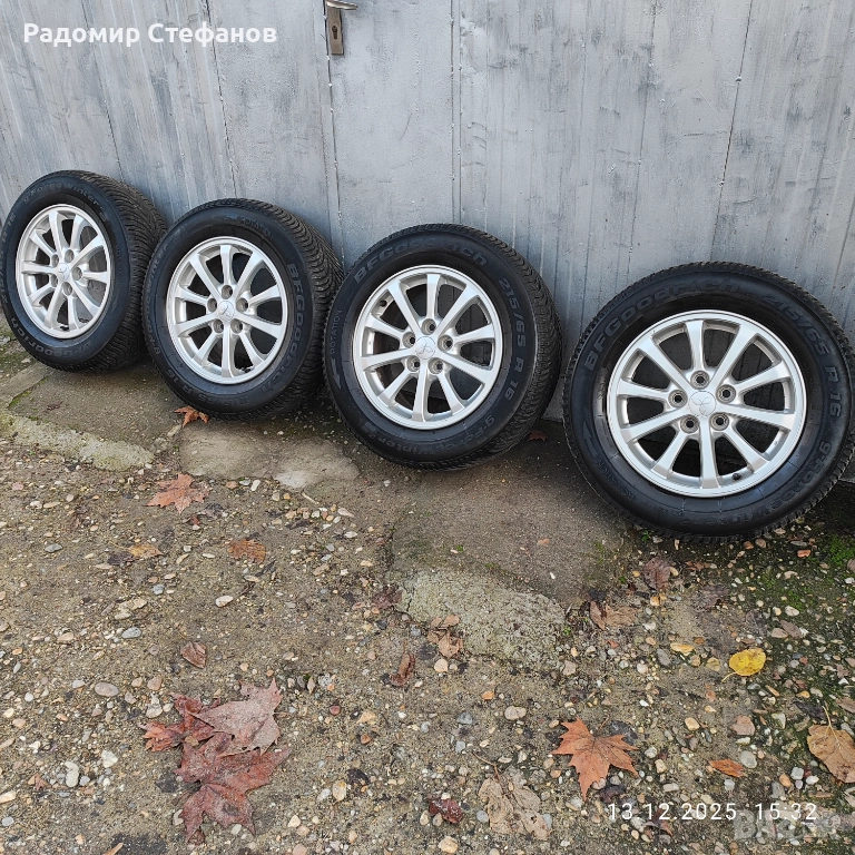 4бр. 16” Ориг. Джанти 5х114,3 за -MITSUBISHI- 6,5Jx16H 2.ET46 с зимни гуми  , снимка 1