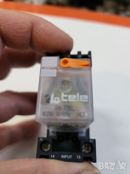 Марково Австрийско  Реле Tele haase RM 024 - 220 волта право , 6А - 4 н.о к с позлата злато, снимка 1