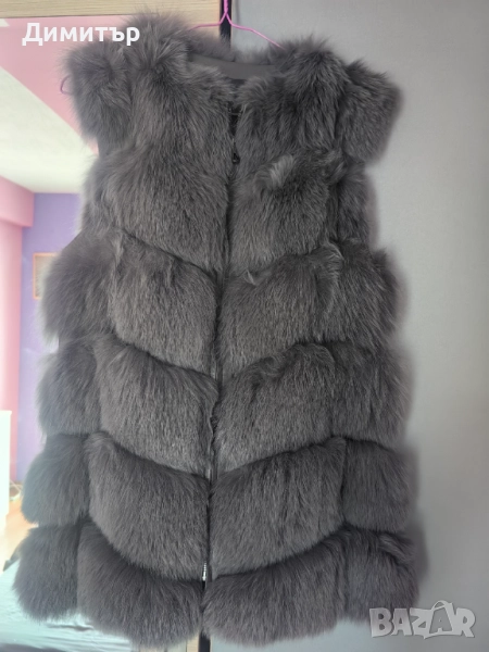 Елек с естествен косъм, снимка 1