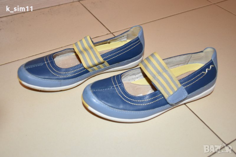 Clarks сини кожени обувки №31, UK 12 F, снимка 1