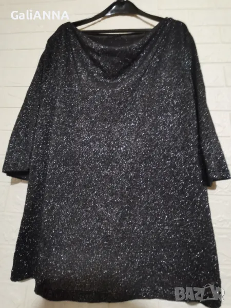 СТРАХОТНА СРЕБРИСТА ТУНИКА LAURA TORELLI 3XL, снимка 1