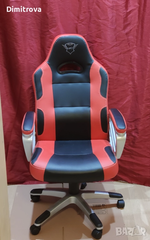 Гейминг стол Ryon Trust GXT - 705, черен/червен, снимка 1