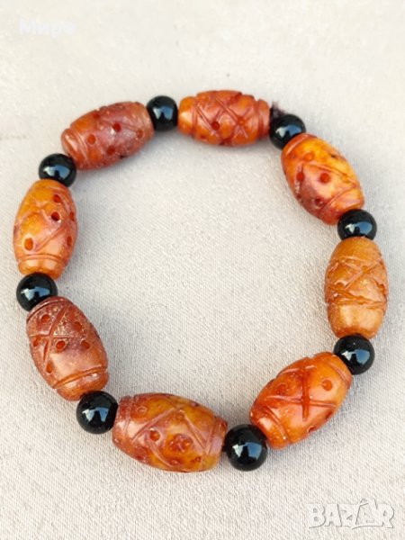 ГРИВНА ЕСТЕСТВЕН НЕФРИТ МЪНИСТА , снимка 1