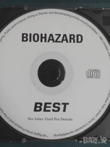 Biohazard - Best - матричен диск музика, снимка 1
