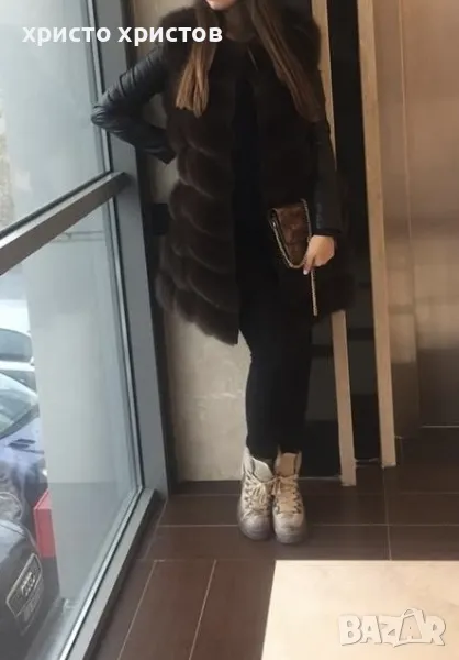 Елек естествен косъм от лисица, снимка 1