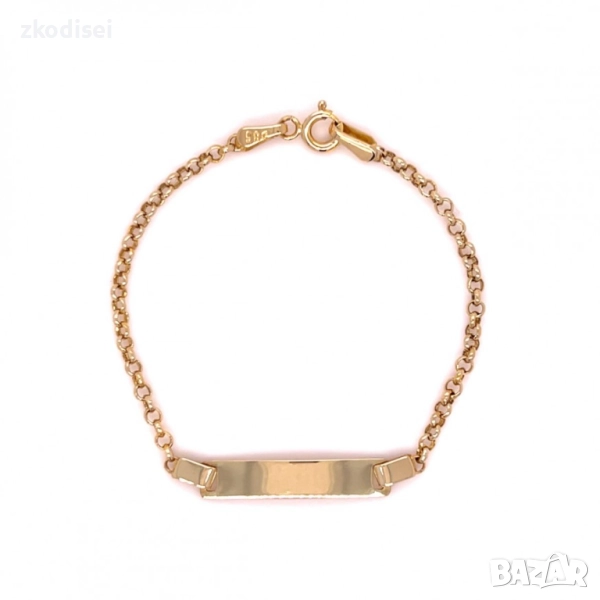 Златна детска гривна 1,32гр. 13,0см. 14кр. проба:585 модел:33671-2, снимка 1