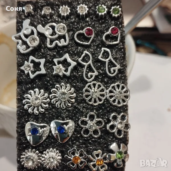 Нови обици, обеци на силиконов щифт, противоалергични,  пиърсинг, снимка 1