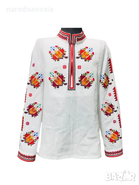 МЪЖКА РИЗА С БРОДИРАНА ШЕВИЦА - Модел 13, снимка 1