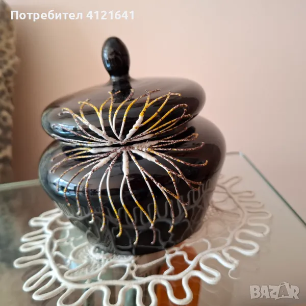 Стъклена бонбониера - уникат, снимка 1