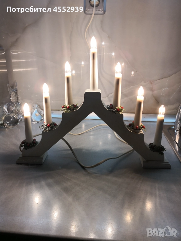 Светещи дървени коледни пирамиди , снимка 1