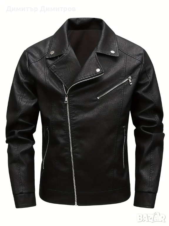 Якета кожени с страничен цип=45лв, снимка 1