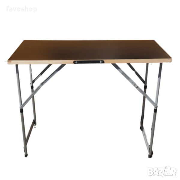 Дървена сгъваема маса 1Н с регулируема височина с черен мдф, снимка 1