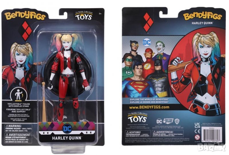 Екшън фигура The Noble Collection DC Comics: Rebirth - Harley Quinn (Bendyfigs), 19 cm, снимка 1