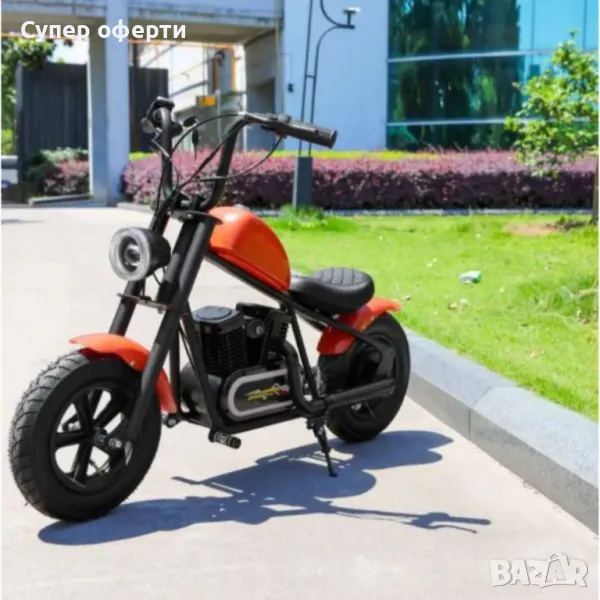 Електрически детски мотоциклет – Ретро стил и модерна технология, снимка 1