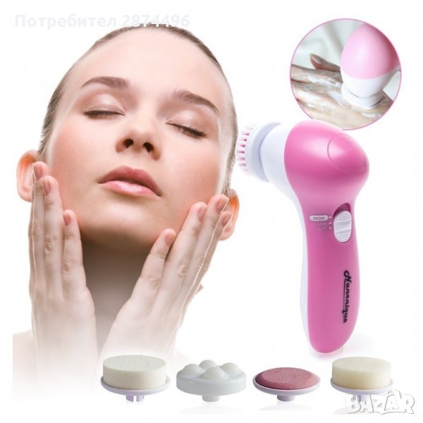 1329 Електрическа четка за почистване на лицето 5в1, снимка 1