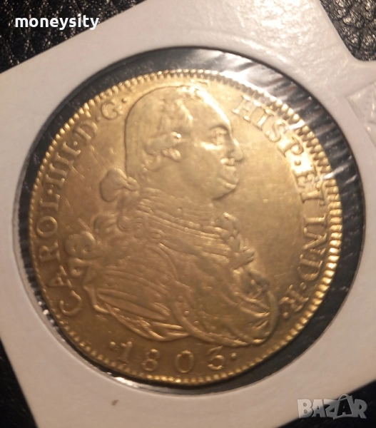 Златна монета Испания 8 Ескудо злато, снимка 1