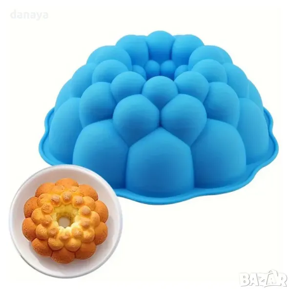 5810 Силиконова форма за кекс 3D Buble Балончета, 24 см, снимка 1
