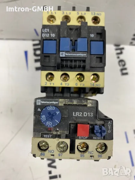  КОНТАКТОР, TELEMECANIQUE, LC1 D12 10, 600V + термично реле LR2-D1305, снимка 1