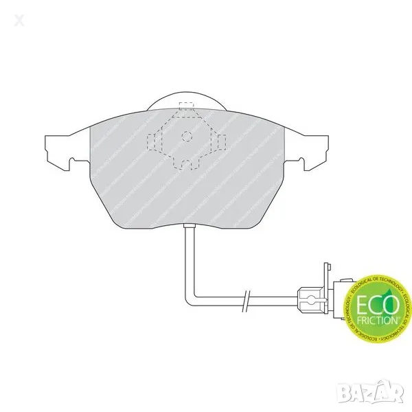 FERODO FSL590 НАКЛАДКИ ПРЕДНИ AUDI 100 C4, A6 C4, A8 D2 1990-2002 OE 4A0698151C  OE 4D0698151F, снимка 1