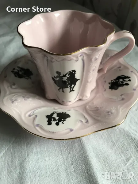 Нова чашка розов порцелан, снимка 1