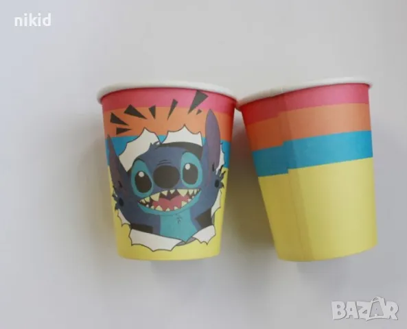 Стич stitch и Лило Lilo 10 бр картонени чаши парти рожден ден, снимка 6 - Чаши - 39534802