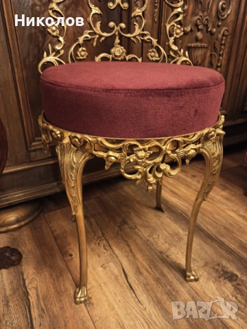 Италиански месингов стол , снимка 3 - Столове - 53397178