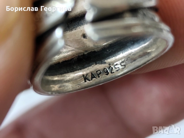 Сребърен пръстен с проба 925, снимка 4 - Пръстени - 53591110