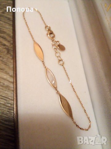 "Алтънбаш" златни гривна и обеци с естествени перли и седеф , снимка 11 - Обеци - 35187168