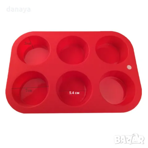 5608 Силиконова форма за мъфини, 6 гнезда, снимка 5 - Форми - 48708266