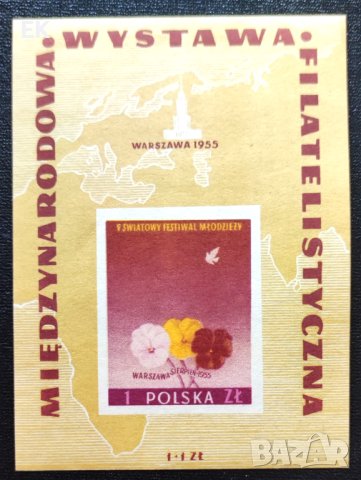 Полша, 1955 г. - чист блок, 4*1