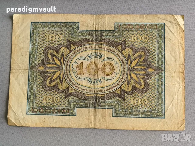 Райх банкнота - Германия - 100 марки | 1920г., снимка 2 - Нумизматика и бонистика - 49965348