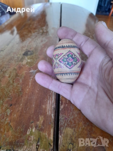 Старо дървено яйце #21, снимка 2 - Други ценни предмети - 53303941