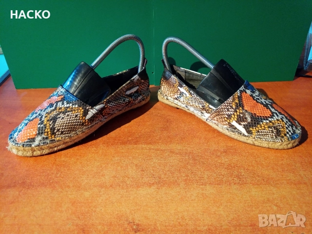 Кожени Еспрадрили с Каучукова Подметка Номер 37 Стелка 23 см. Внос от Англия, снимка 5 - Други - 51811424