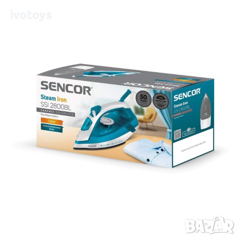 Ютия Sencor SSI 2800BL, 2000W, 220 ml, Син/Бял, снимка 3 - Ютии - 41584324