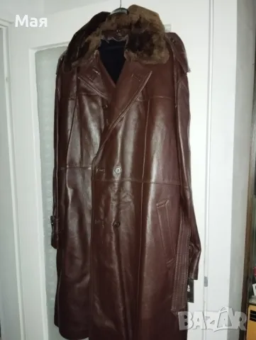 16.	Генералски реглан с кожена подплата и кожена яка, нов,  размер – 56 III цена : 450 лв., снимка 3 - Други - 47909847