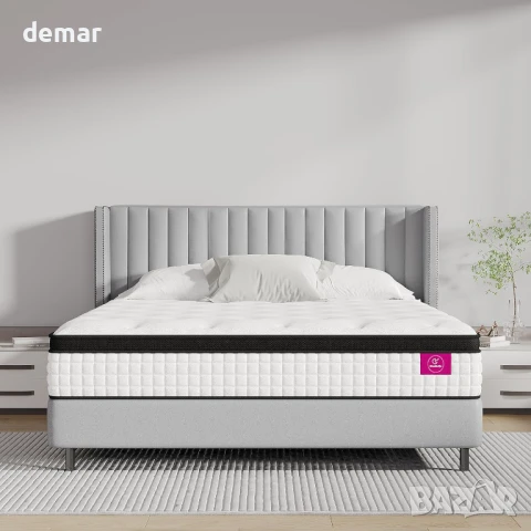 Двоен матрак Doublelife 4FT6, 11-инчов матрак от мемори пяна с гел, 9 зони, (135x190x28 см), снимка 6 - Матраци - 50951587