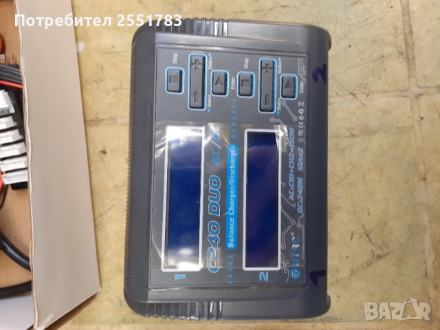 Двоино зарядно с баланс за всички видове батери до 24в , снимка 2 - Оригинални зарядни - 52272028