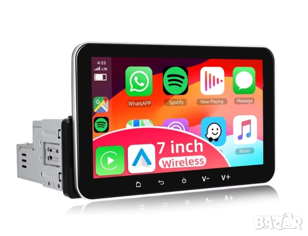 Мултимедия, плеър, с Андроид, единичен дин, навигация, за кола, автомобил, Android, 1 DIN, Carplay