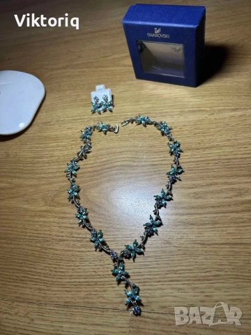 Дамско колие сваровски, снимка 4 - Колиета, медальони, синджири - 52878786