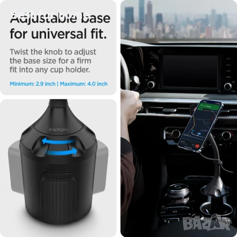 Spigen  безжично зарядно и стойка за кола  съвместимо с iPhone, снимка 5 - Зарядни за кола - 50710793