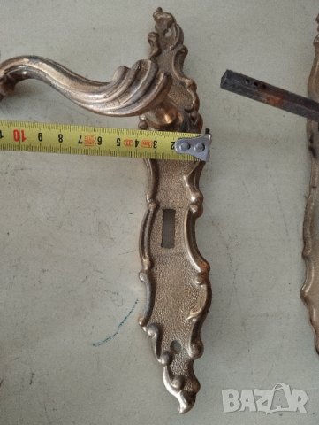 барокови дръжки за врата с шилд-комплект, снимка 3 - Антикварни и старинни предмети - 41841427