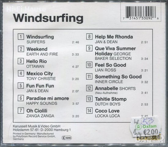 Windsurfing, снимка 2 - CD дискове - 35918440