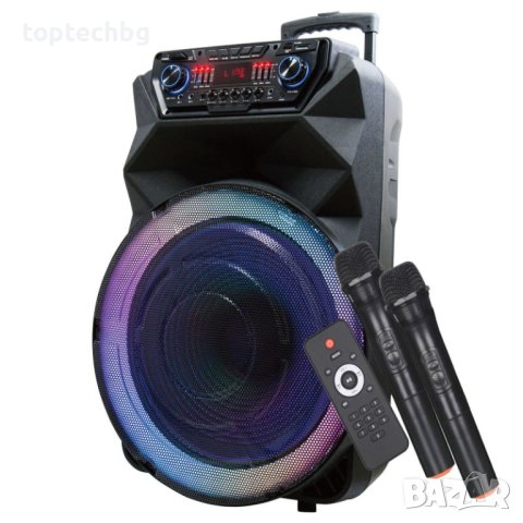 Караоке тонколона 18 инча ЕК 1935 800W с 2 безжични микрофона