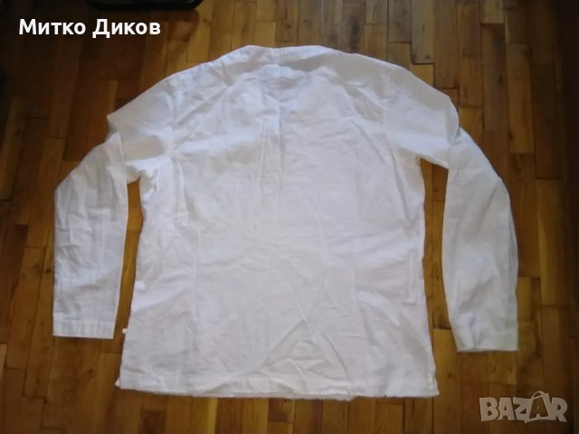 De Blasio маркова мъжка риза лен и памук нова винтидж стил с връзки размер Л, снимка 7 - Ризи - 49470871